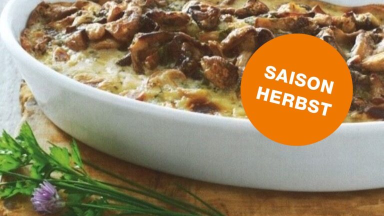 Foto Gratin Marroni Kartoffelstock Pilze Herbst